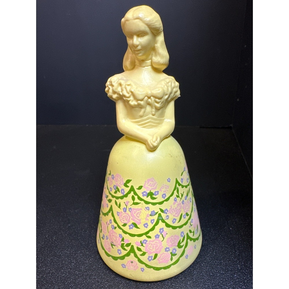 Vintage Avon American Belle Cotillion Cologne Bottle 5.75" Painted Glass 4 oz